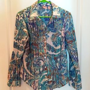 Chico's Pleated Blouse